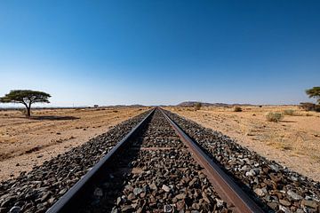 Spoorweg in Namibië van Thomas Bollaert