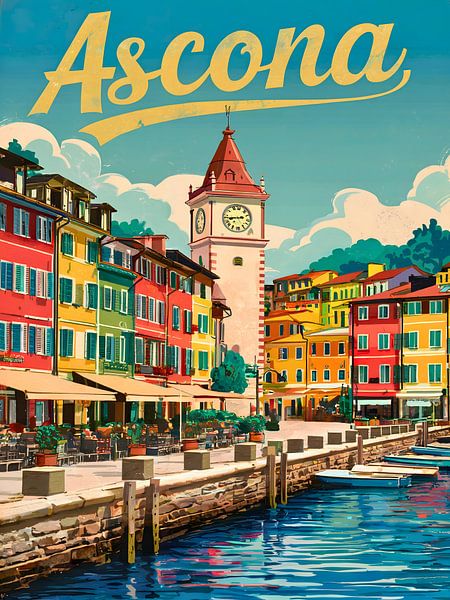 Bezaubernde Ascona Reise Kunstdruck von Robert Swaine