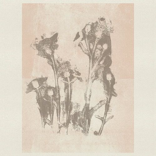 Scandinavisch botanisch met natuurlijke wilde bloemen