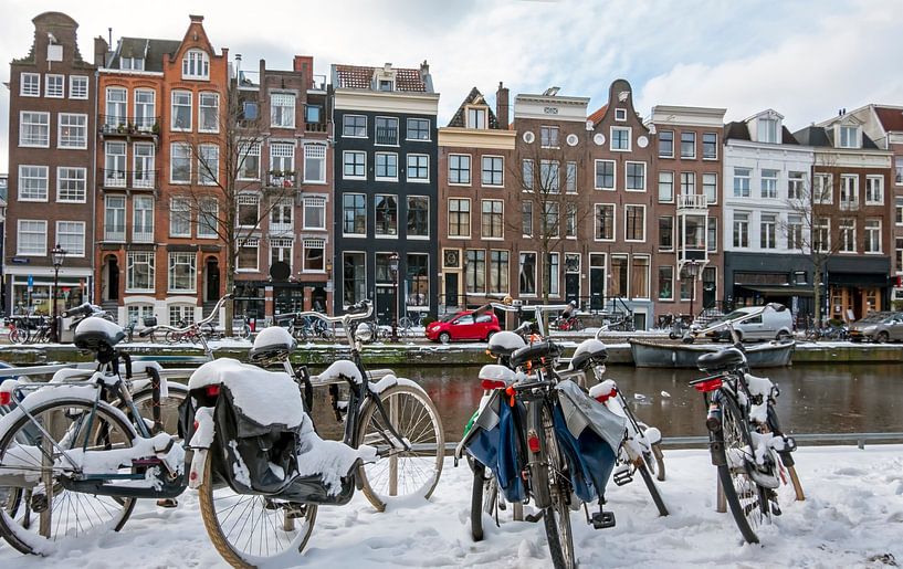 Snowy Amsterdam in the Jordaan in winter by Eye on You