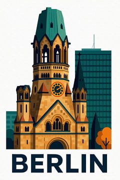 Gedächtniskirche Berlijn – Historisch monument in retrolook van Sabine Wagner