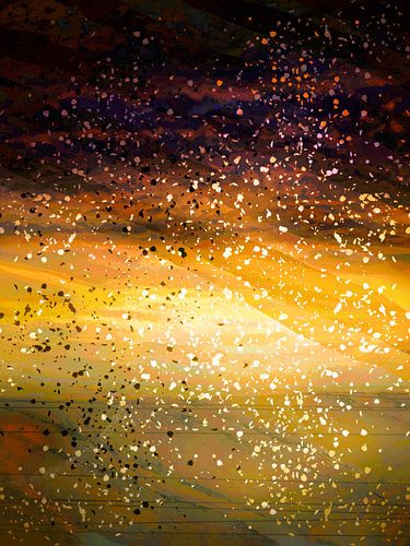 Magisch maanlandschap in goud