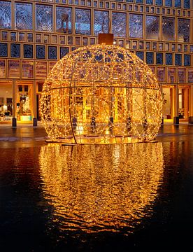 Deventer met Kerstverlichting, Nederland van Adelheid Smitt