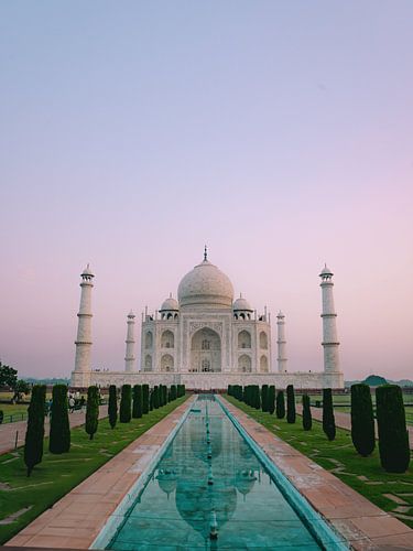 Taj Mahal tijdens zonsopgang | reisfotografie print | Agra, India