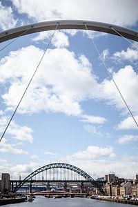 Vue des ponts tournants et des ponts à grande hauteur à Newcastle
