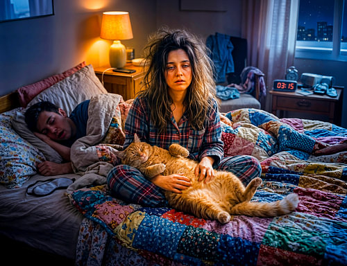Cat Demands 3AM Cuddles