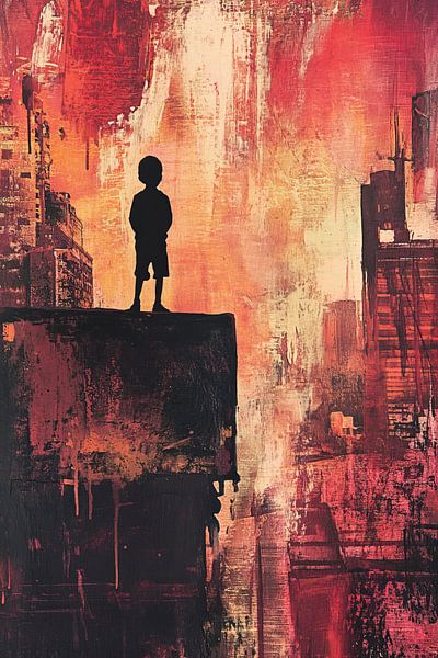 Horizon Child | Child Stadtansicht von Blickfänger Gemälde