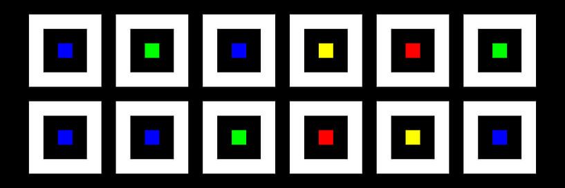 Verschachtelt | Mittig | 06x02 | N=02 | Random #07 | RGBY von Gerhard Haberern