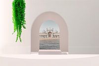 View through to mosque