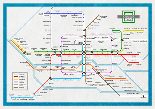 Metro map Rotterdam 2050