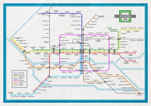Metrokaart Rotterdam 2050