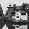 Schloss Turelbaach, Mertzig, Luxemburg, monochroom van Imladris Images