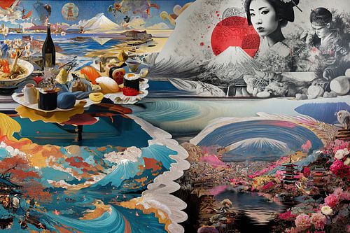3D japan abstract art sussealism