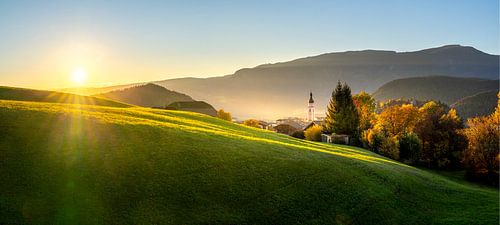 Castelrotto Coucher de soleil dans les Dolomites sur Voss photographie