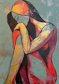 Modern minimalistisch figuur van Abstract Schilderij