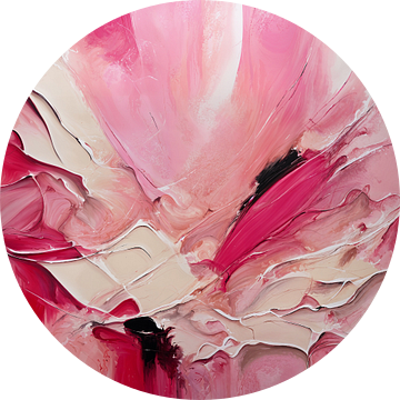 Roze Kleurrijke Schilderij