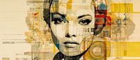 Pop-Art Neo-Dada Vrouw Portret van Preet Lambon thumbnail