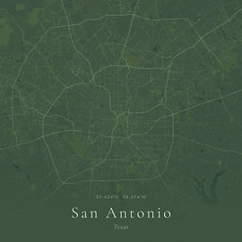 Vintage map of San Antonio, United States by Prints of Place
