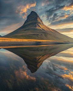 Island: Spiegelnder Bergsee