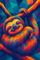 Faultier entspannen wpap Kunst