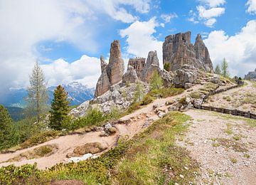 The five rock towers Cinque Torri in the Dolomites Alps South Tyrol by SusaZoom