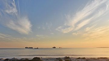 een prachtige zonsondergang vanaf Blouberg beach van Werner Lehmann