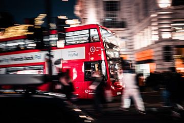 Rode bus Londen van Foto Oger