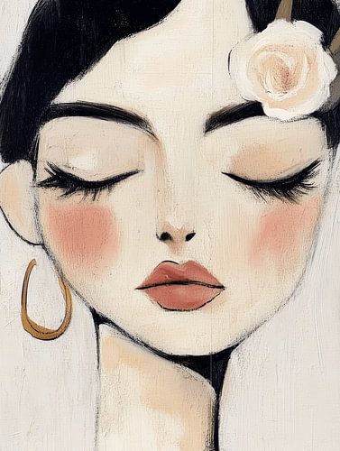 Modernes Porträt in sanften Tönen