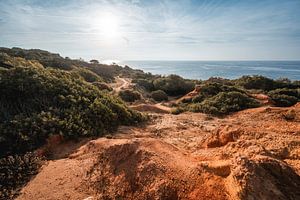 Sentier côtier d'Albufeira Sentier naturel ensoleillé