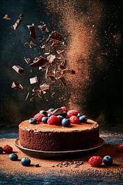 Explosion de gâteau au chocolat sur Poster Art Shop