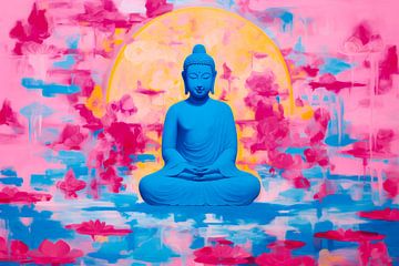 buddha in blau von Virgil Quinn - Decorative Arts
