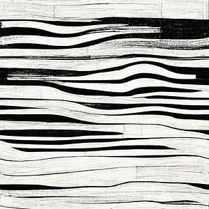 Art deco Schwarz-Weiß-Muster #VIII