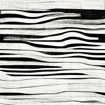 Art deco zwart wit patroon #VIII van Whale & Sons.