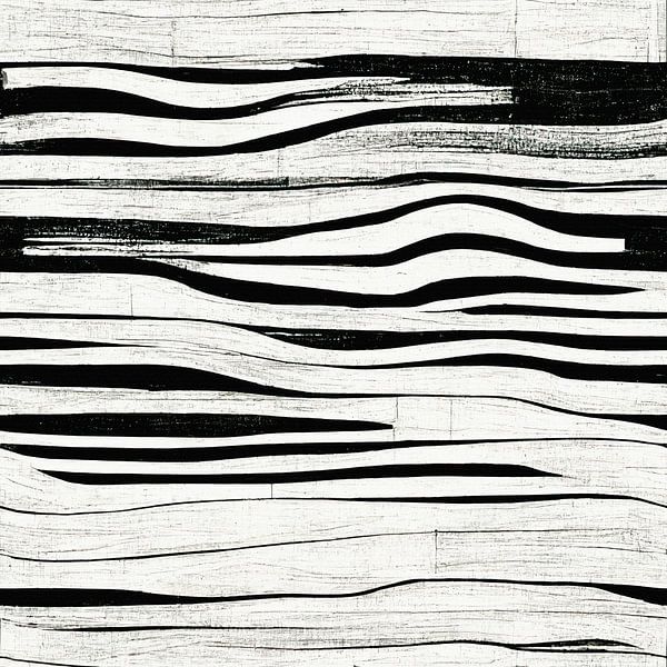 Art deco black and white pattern #VIII by Whale & Sons