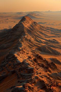 De magie van de woestijn vanuit vogelperspectief van fernlichtsicht