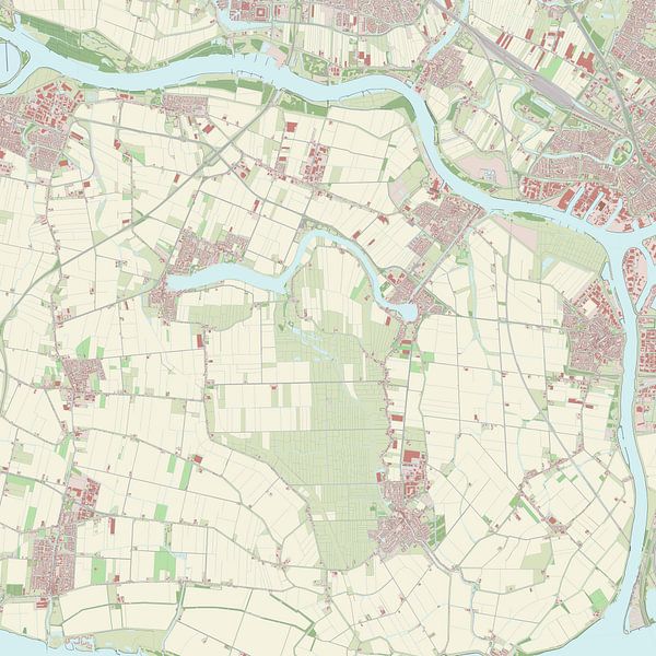Map of Binnenmaas by Rebel Ontwerp