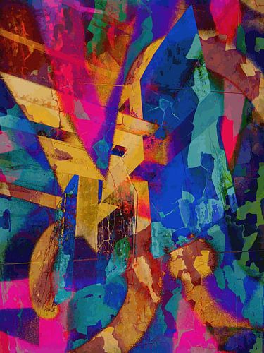 Modern, Abstract Digitaal Kunstwerk – I Remember The Days (Links)