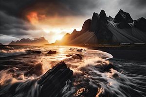 Sonnenaufgang in Island