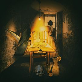 The red chair and the book, Halloween by Helga Blanke