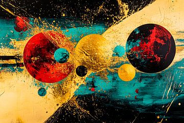 Abstracte kosmische planeten kunst van Imperial Art House