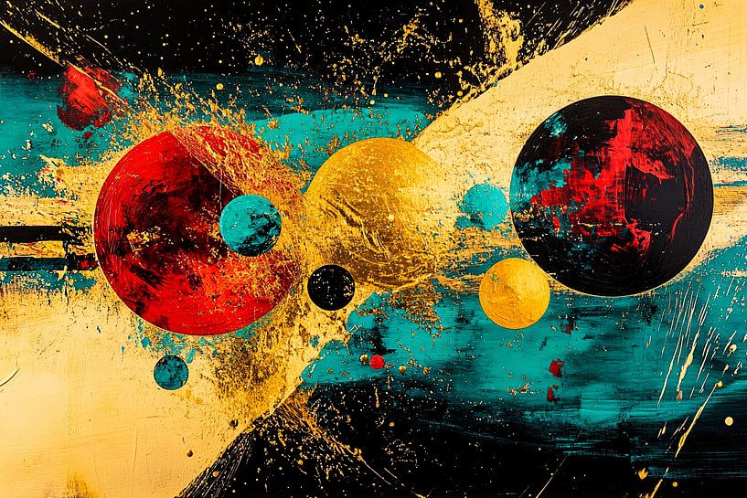 Abstract cosmic planets art by Imperial Art House