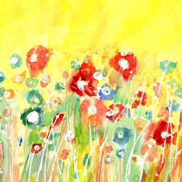 Blumenwiese - De weide van de bloem von Claudia Gründler