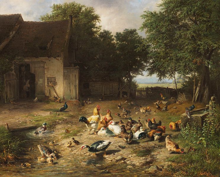 Summer Chicken Farm, Carl Jutz by Masterful Masters