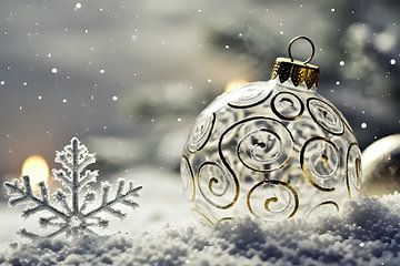 Boule de verre sous la neige