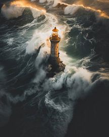 Leuchtturm aus der Luft