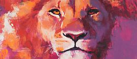 Majestic lion in bright colours by Poster Art Shop