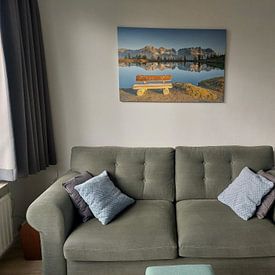 Customer photo: Lieblingsplatzl with a view of the Wilder Kaiser in Tyrol by Michael Valjak, on canvas