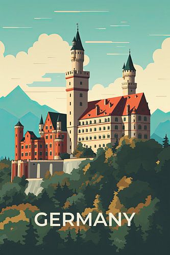 Retro reisposter Duitsland