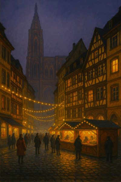 Winter Lights of the Strasbourg Market by Travel Shop