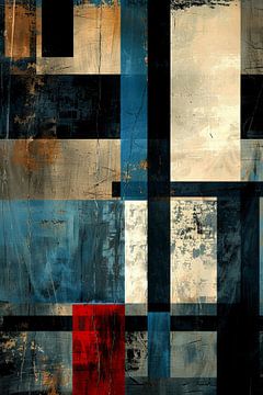 Abstracte geometrie in retro kleuren van Poster Art Shop
